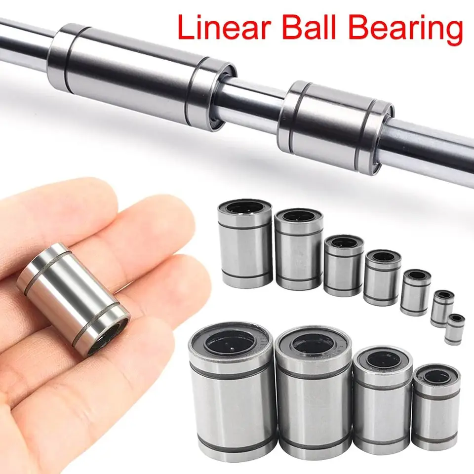 LM4UU LM5UU LM6UU LM8UU LM10UU LM12UU LM16UU LINEAR GULLESKÝ NÁKLADNÝ NÁPAS NIKELOVANÝ PASHING CNC CNC ČASŤ PRE 3D tlačiarne
