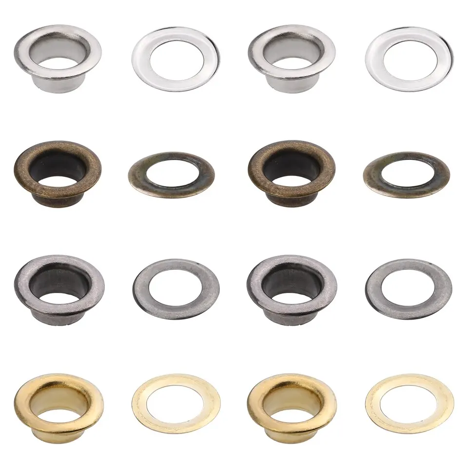 LMDZ 100sets 4 mm okúzlené kovové okrúhle okuliare na opravu topánok vrecko na odev opasok klobúk kožené remeselné doplnky