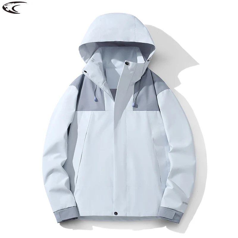 Lngxo Men Ženy Vodotesné bundy Havárske lezenie Camping Trekking Windbreaker Unisex Outdoor Outdoor Rain Coat protiupling