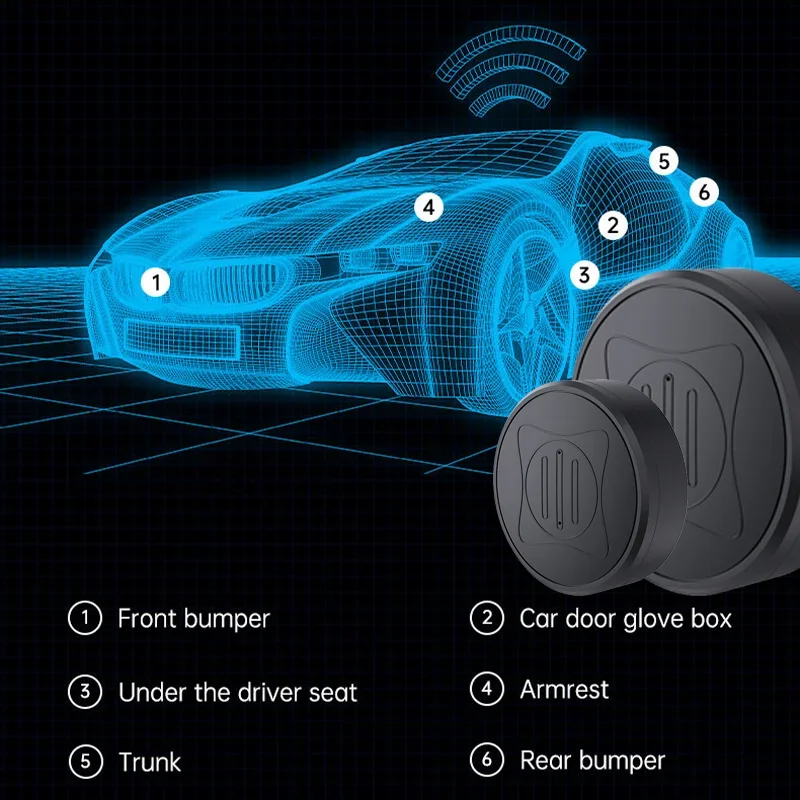 Locator New Mini Magnetic GPS Tracker dlhý pohotovostný režim Magnetické sledovacie zariadenie SOS Forcar/Osoba/Pet Location Tracker v reálnom čase