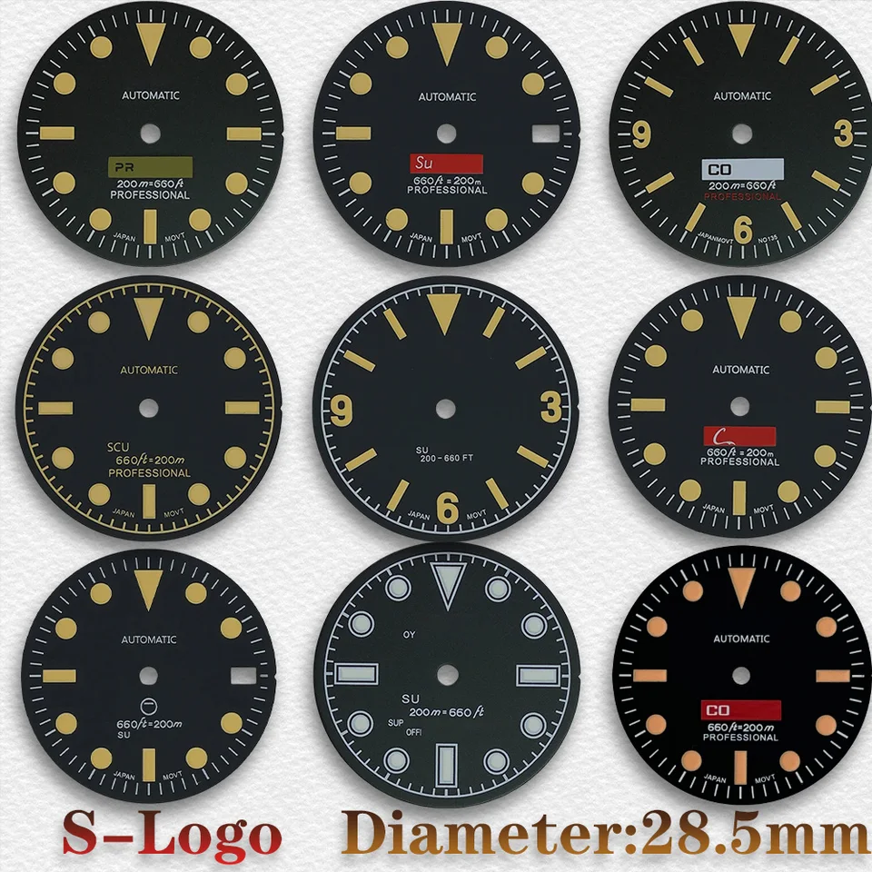 Logo 28,5 mm S Logo NH35 Dial retro subfunkčný číselník NH35/NH36 MOHING C3