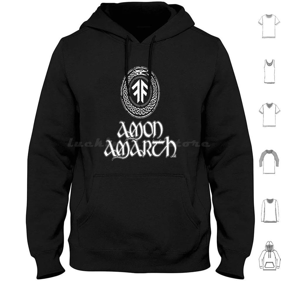 Logo Amon Amarth Essential Hoodie Cotton s dlhým rukávom Amon Amon Amon Amon Amarth Amon Amon Amon Amon Amarth Band Amon