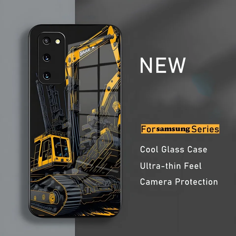 Logo Caterpillar Black Mouse Pad pre Samsung S 24 Ultra Plus Game/Movie 22 21 20 A 34 54 53 Note20 M 54 Nový sklenený kryt 2024