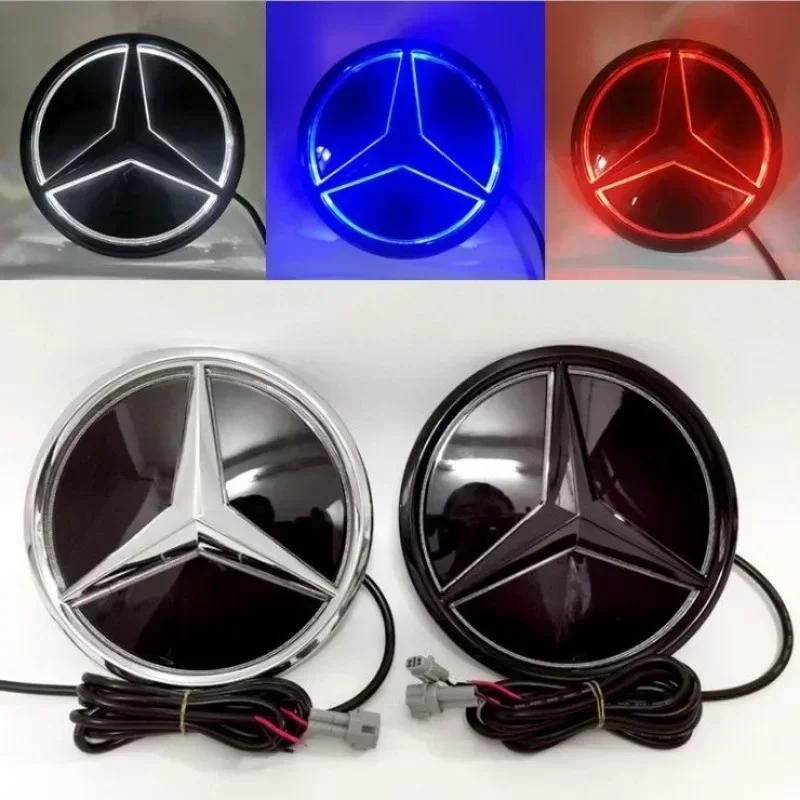 Logo predného grilu Logo Zrkadlo LED odznak LED LED LISTRINE DECORATÍVNE Svetlo pre Mercedes Benz W205 GLK250 GLK350 2013-2019