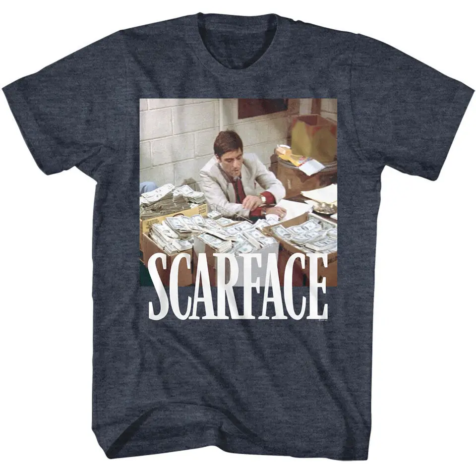 Logo Scarface Film Tony Montana Molti Confezioni Di Soldi Uomo Tričko Al Pacino