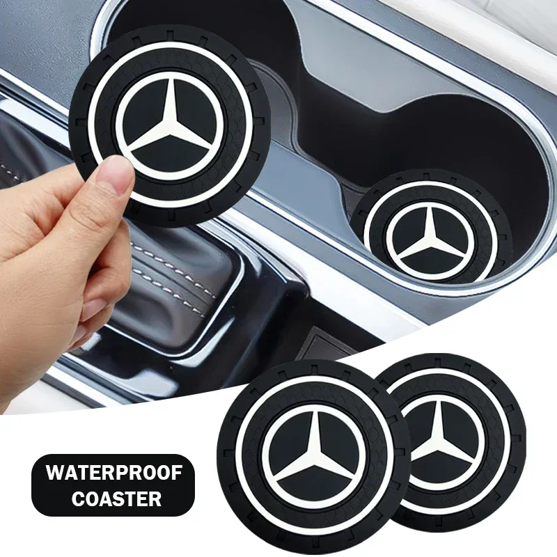 Logo vozidla Coaster Fope Cup Sedlo vankúš proti sklzu pre Mercedes Benz AMG Abcegrs CES CLA CLG CLK CLS trieda EQC GLA GLB