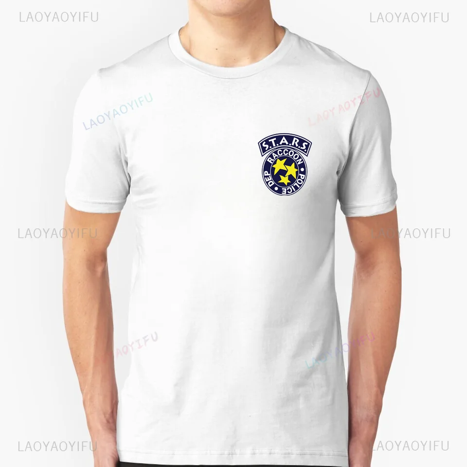 Logo zlí obyvatelia Harajuku y2k Grafická ulica Príležitostný módny trend Summer muži Univerzálne tričká s krátkym rukávom