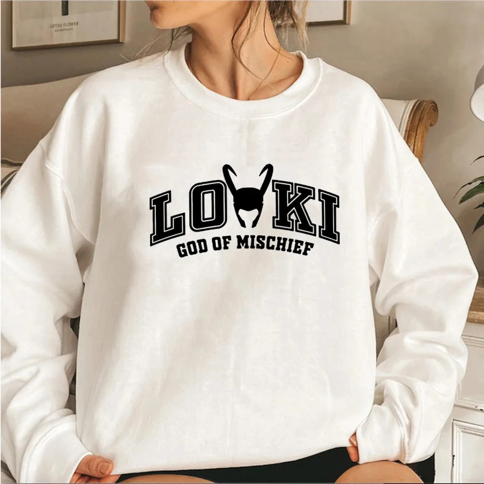 Loki žart boh boha mikina inšpirácie sveter unisex voľný a pohodlný okrúhly krk kapucňa 3D tlačená grafická pullov