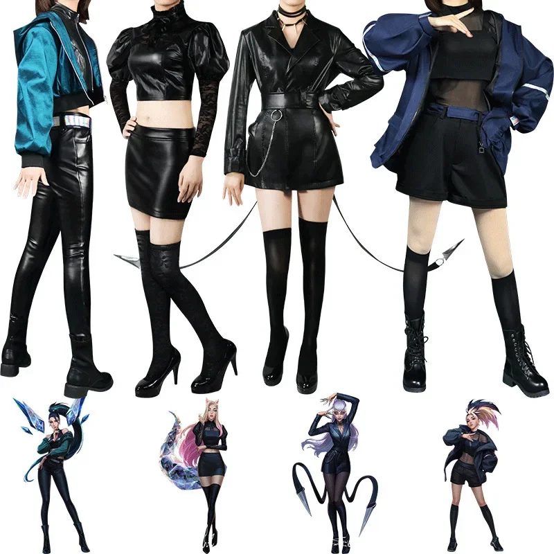 Lol-cosplay kda cosplay kostým Seraphine Superstar Kasha Evelyn Ari Cosplay Girl Group Second Season Pieseň kostýmy Ženské šaty