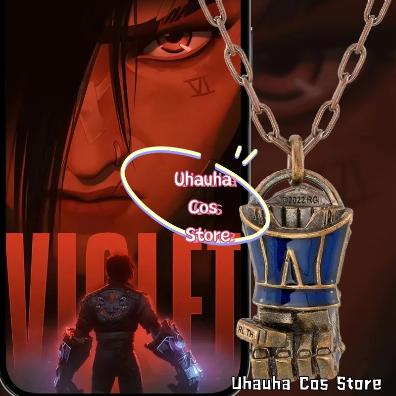 LOL League of Legends 2 Arcane VI cosplay kostým náhrdelník bronzový strieborný materiál príslušenstvo ORNATION UNISEX outfit Náhrdelník