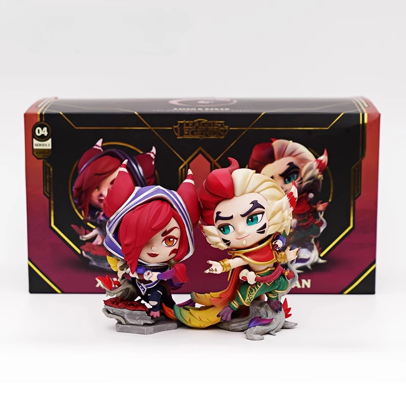 Lol Rakan a Xayah pár ručne vyrábaných bábik