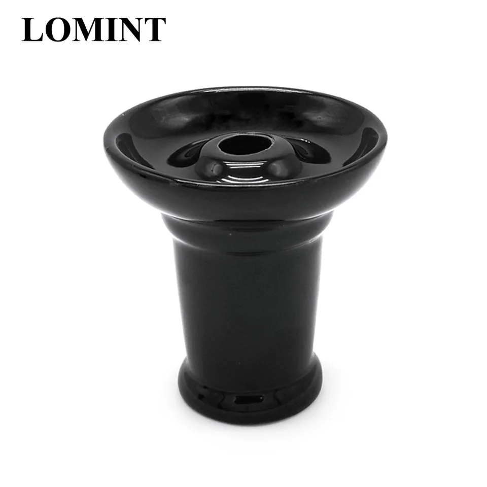 Lomint čierna keramika vodná fajka misky Shisha Narguile TABACKO MODY DODATOK DROP DROP LM-275
