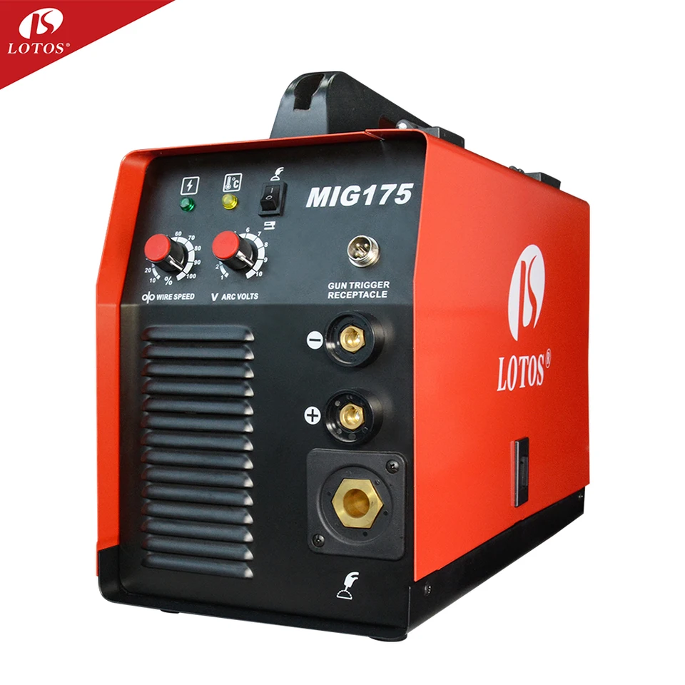 LOTOS MIG175 Malý zvárač MIG CO2 Zváracia cena s tokom Cored Wire Feeder pre Black Friday Sale Darček