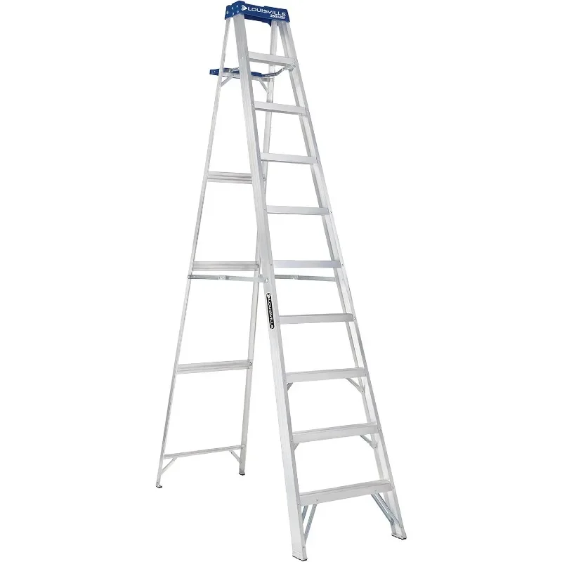 Louisville Ladder 10-stopový hliníkový rebrík s náradím nástroja, kapacita zaťaženia 250 libier, typ I, AS2110