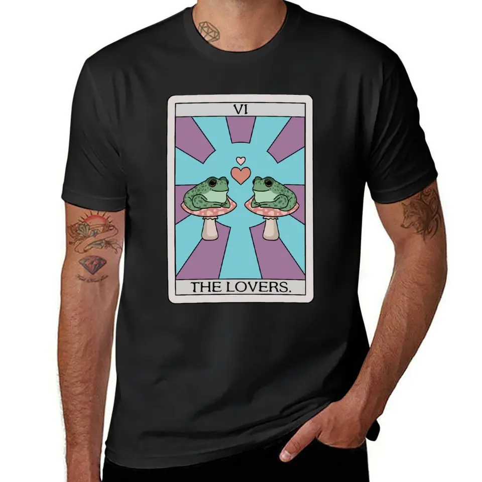 Lovci žaba Tarot Tričko Roztomilé topy Nové vydanie anime hippie oblečenie pánske grafické tričká veľké a vysoké