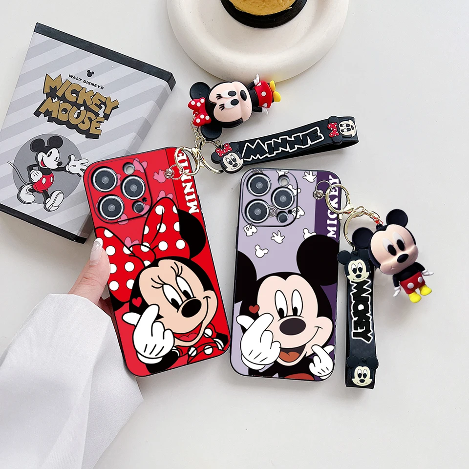 Love Minnie Case s Keychain pre Samsung Galaxy Note 8 9 10 20 Ultra Plus A04E A05 A15 A05S A25 A35 A55
