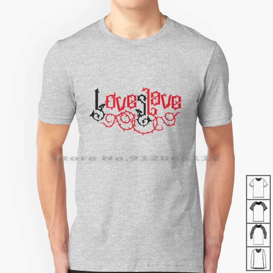 Love Slave (čierna červená) 100% bavlnená tričko Láska Slave Loveslave Sex Slave BDSM Bondage Burlesque Gangbang Swingers Single