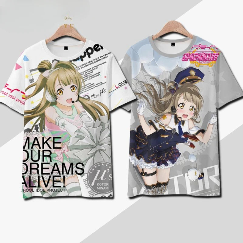 LoveLive! Škola Idol Project Kotori Minami 3d T košeľa Ženy Men leto