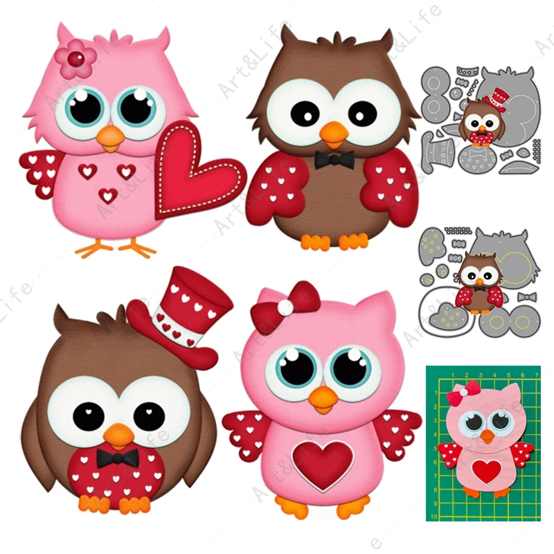 Lovely Owl New Arrival Cutting Dies Dies Cute Animals Stencils na výrobu festivalových kariet scrapbooking Festival Embossing Die Cut