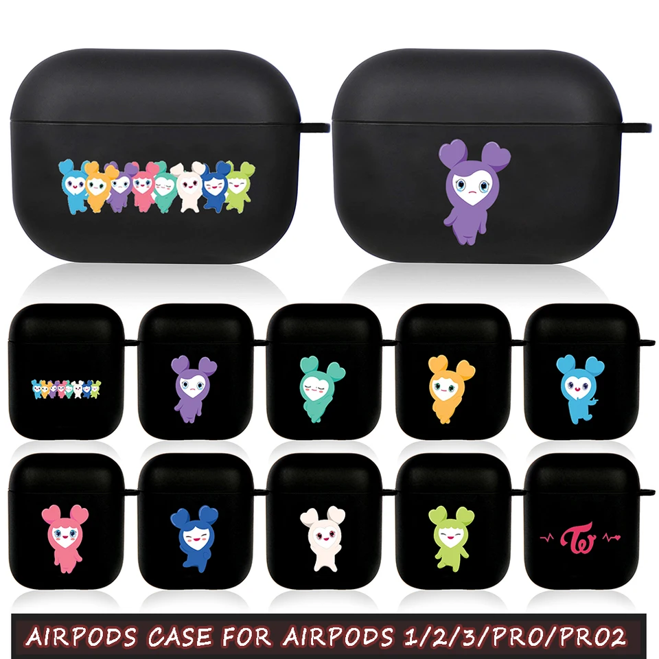 Lovelys Korean Super Star Black AirPod Cases Air Pro 3 pre AirPods Pro 2 3. moduly Gen AirPord Cover Twice Meme Case Funda