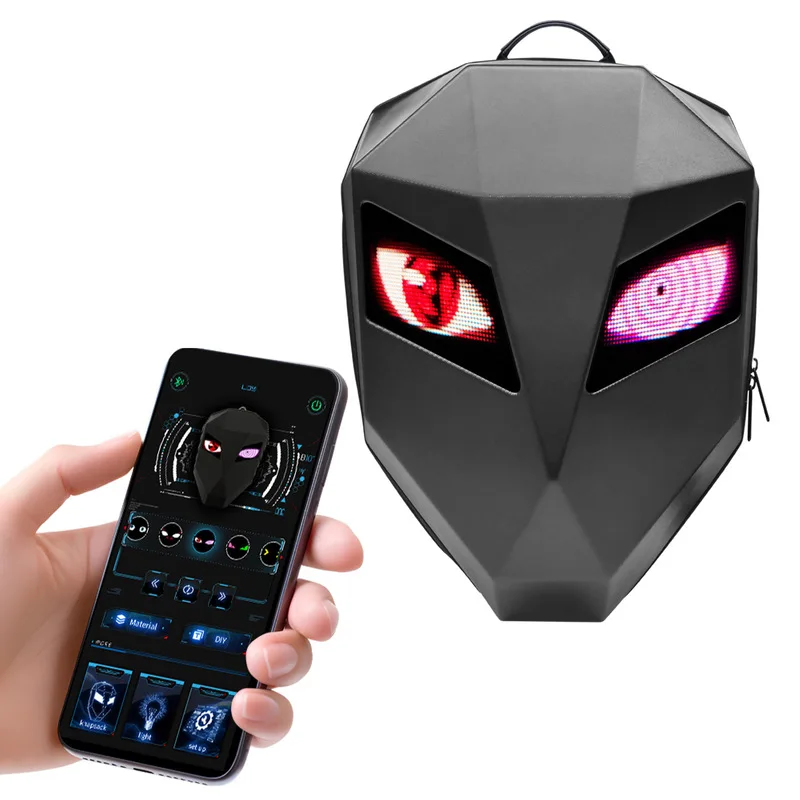 Loy Iron Man Backpack LED motocykel jazdecká nočná noc reflexné svetlo emitujúce vodotesné opotrebenie odolné voči očiam motocykla batoh
