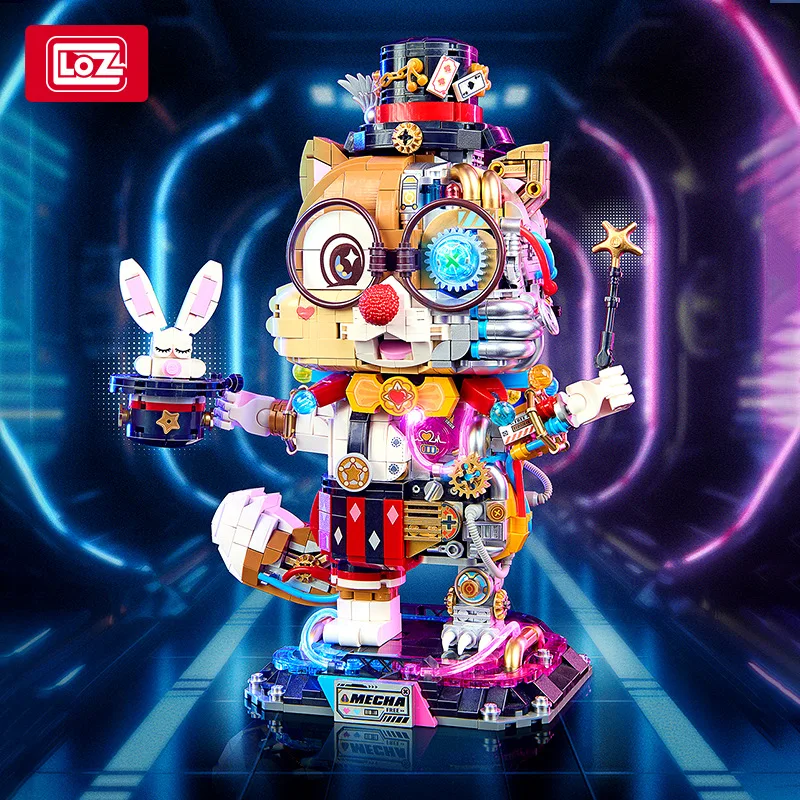 Loz-1956 Semi-Mechanical Clown Squirrel 1831pcs stolové dekorácie pre dospelých a deti stavebné bloky darčeky narodenín
