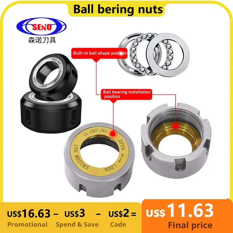 Ložiská guľôčkového kolesa ER25 ER32 GM High Precision OZ25 OZ32 NUT LEASE LEAT MATT Ball Nut OZ ER11 ER16 ER20 ER25 ER32 ER40
