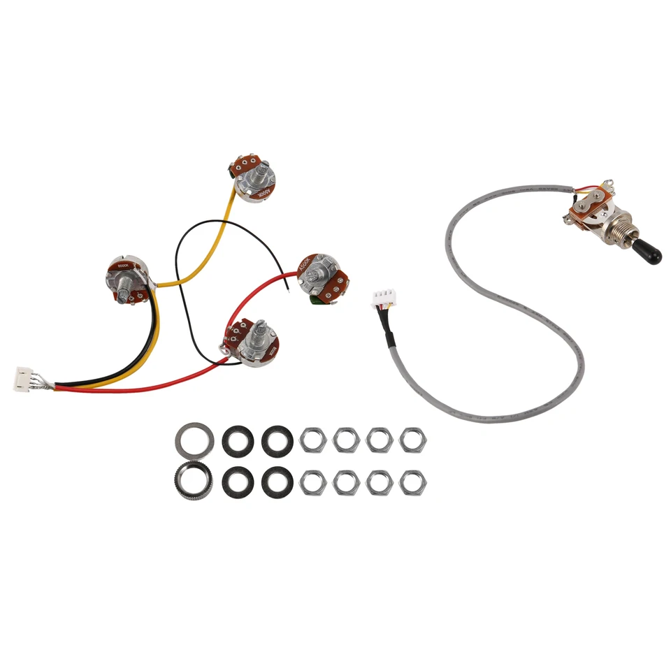 LP Electric Guitar Pickups Circuit Wedič zväzok 2T2V 500K Pots 3 Way Switch for Gibson Les Paul Guitar Style Guitar
