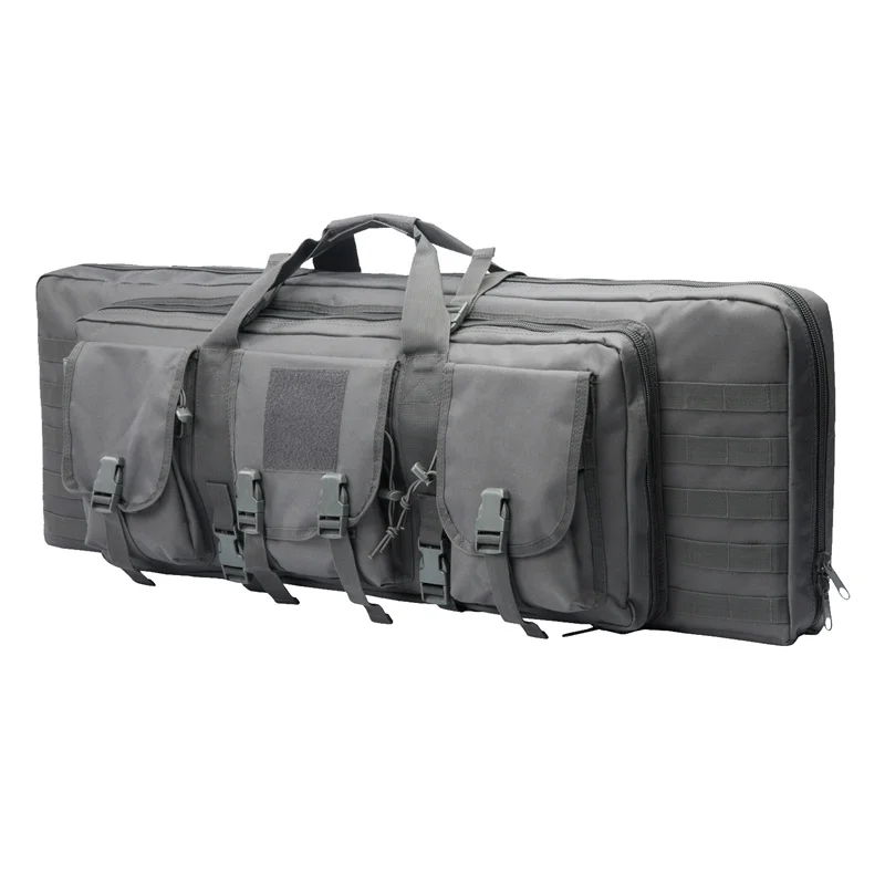 LQARMY 32 38 42 48 palca taktická dvojitá puzdro puzdro Molle Rifle Bag Sniper Airsoft Gun Case Batoh Lovec Gun Polster