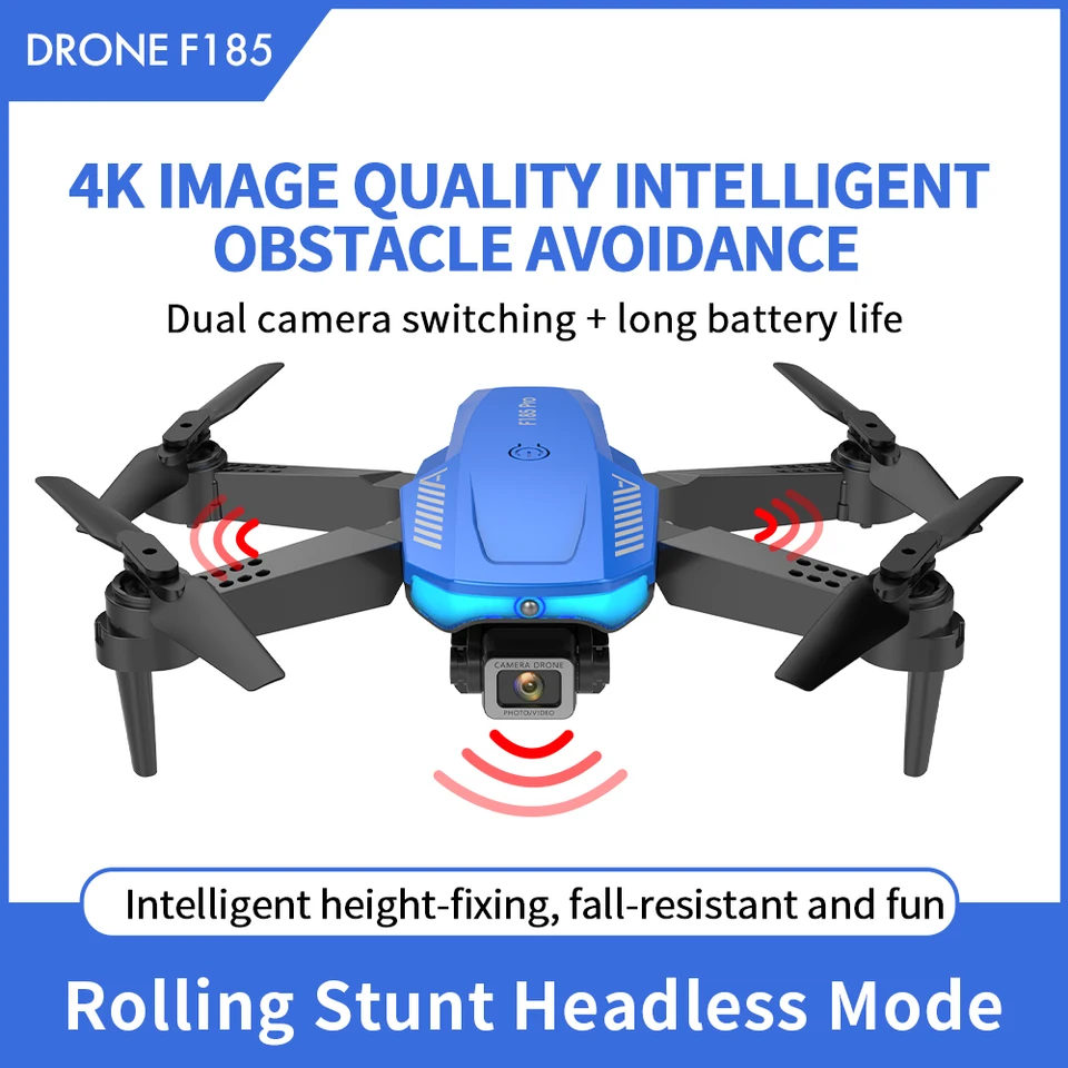 LS/RC F185 PRO RC DRONE 4K HD Camera WIFI FPV Výška udržiava QuadCopter One-Button Startspeed Nastavenie, regulácia gesta REMO
