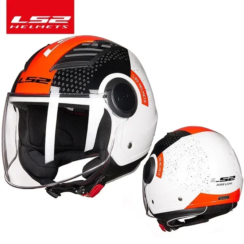LS2 Summer Open Face Motocyklová prilba Men ženy Motokross 3/4 polovičná tvár prilba Originálne motocyklové príslušenstvo 562