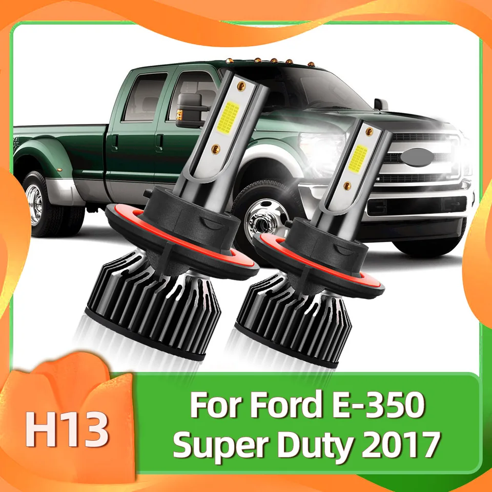 LSLIGHT 2KS Auto LED svetlomet 6000K 72 W automatické svetlomety Turbo svetlomety 12 V žiarovky H13 osvetlenie pre Ford E-350 Super Duty 2017