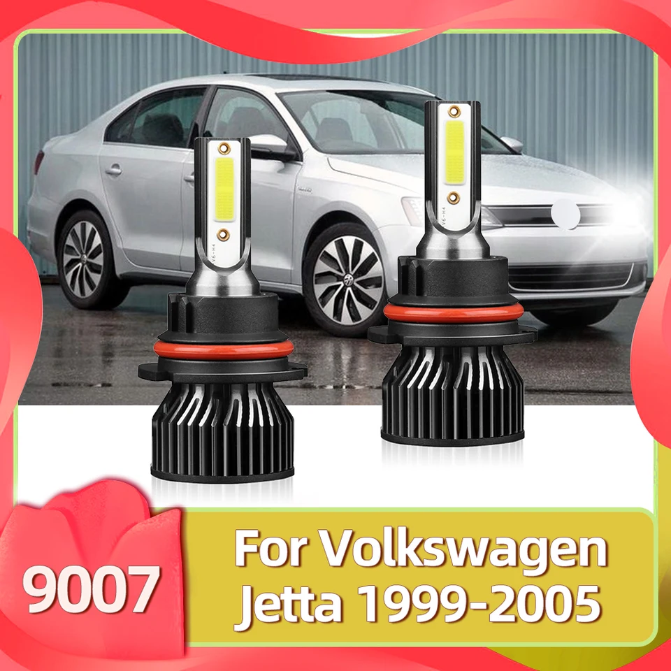LSLIGHT 2KS LED žiarovky žiarovky svetlometov AUTO AUTO 12V 6000K 9007 pre Volkswagen VW Jetta Sedan 1999 2000 2001 2002 2003 2004 2005