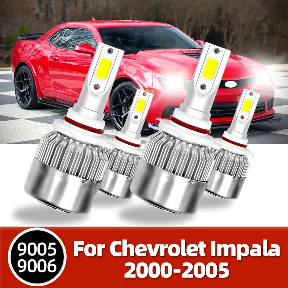 LSLIGHT 8000LM LED svetlomety žiarovky predných žiaroviek 12V Turbo Luces pre Chevrolet Impala 2000 2001 2002 2003 2004 2005