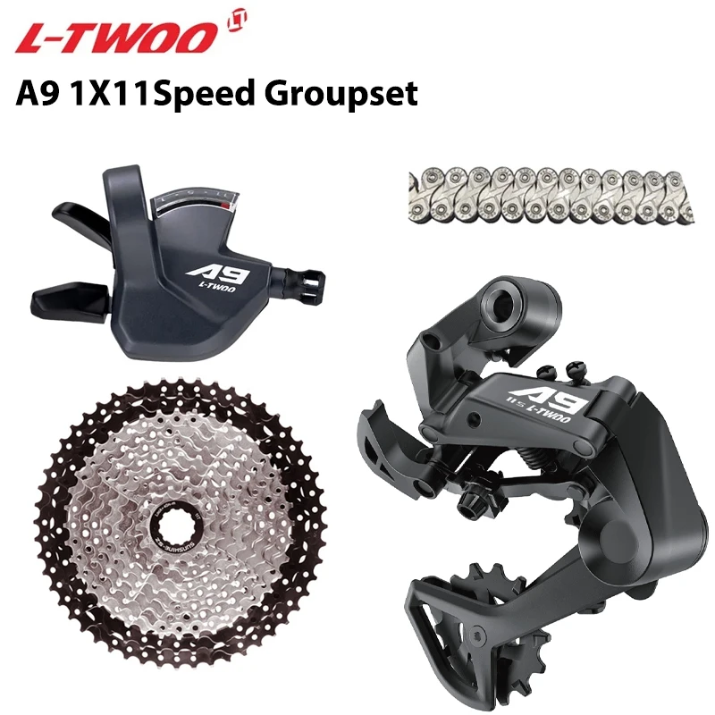 LTWOO A9 1x11Speed ​​Groupset pre MTB Mountain Bike 11V Shifter Lever Lever zadná prehadzovacia reťazca nováčikov Sunshine Cassette Bike diely