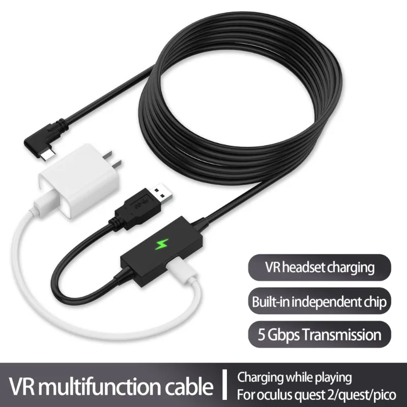 LTY 5 GBPS nabíjací kábel nabíjania dát USB3.2 GEN1 do typu-C pre LINK 16 stôp VR Kábel náhlavnej súpravy pre Quest 2/ PICO4/ NEO3 príslušenstvo