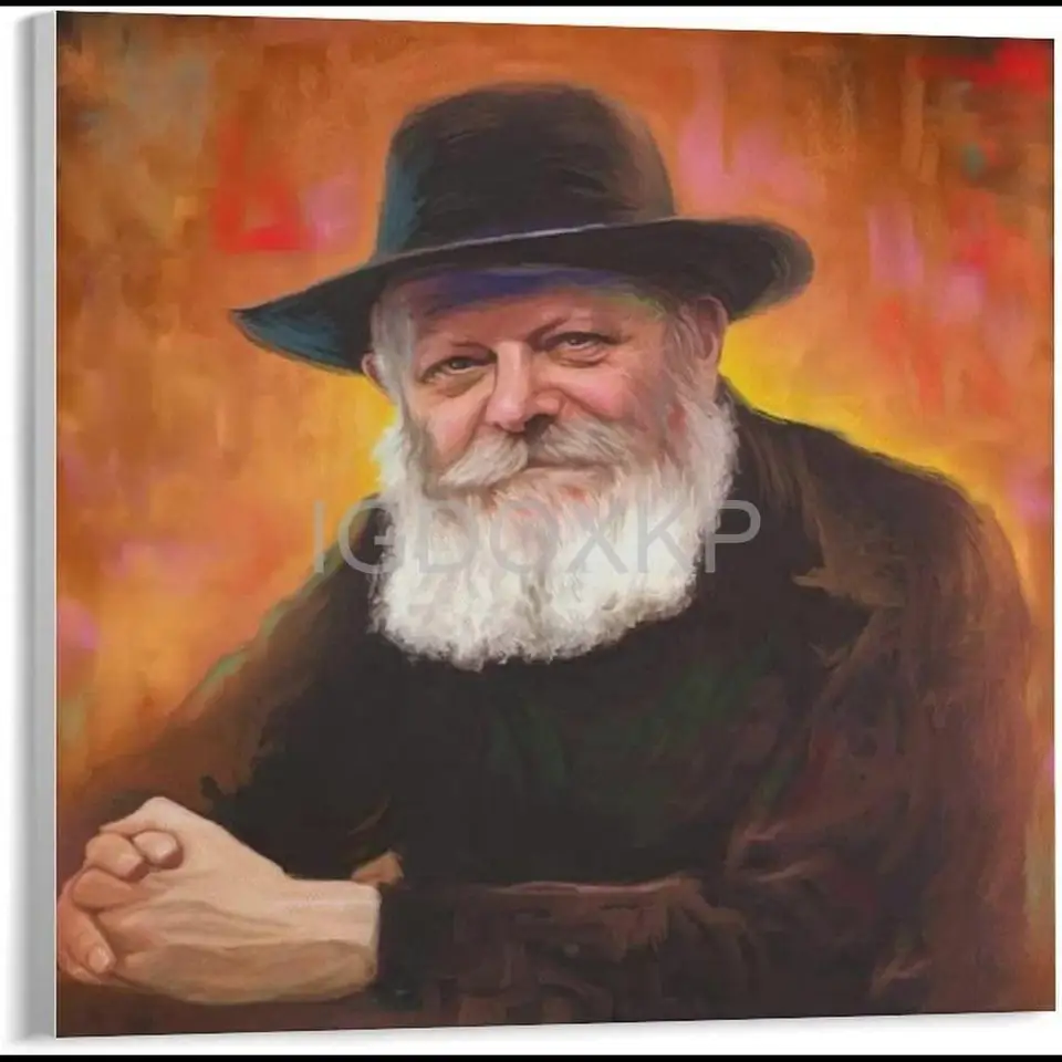 Lubavitcher rebbe portrét plátno plagát Xinch Menachem Mendel Schneerson Wall Art Decor pre obývaciu izbu spálňa