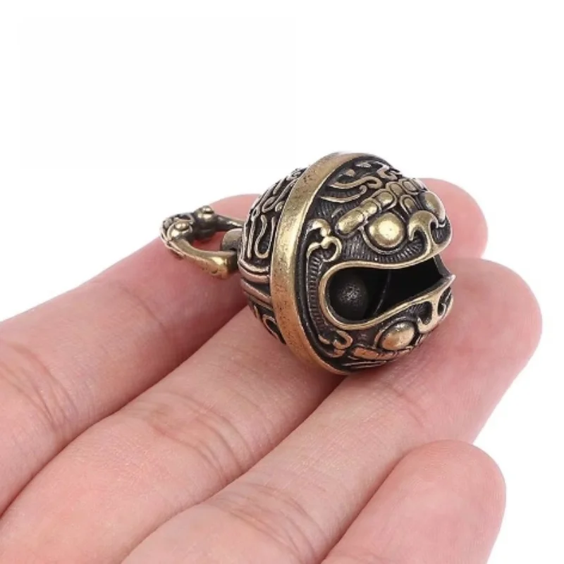 Lucky Brass Crafts Die-Cast zavesenie zvončeka Key auto gombík veterný bronz bronz belk kreatívny darček feng shui domovský prívesok