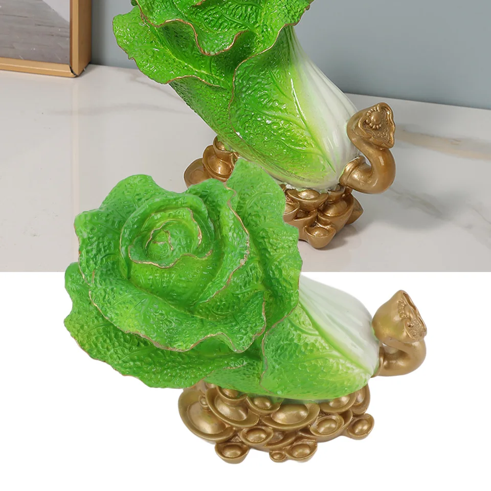 Lucky Cabbage Crafts Čínsky bai cai ornament živici feng shui požehnané bohatstvo dekorácia pre darčeky v kancelárii