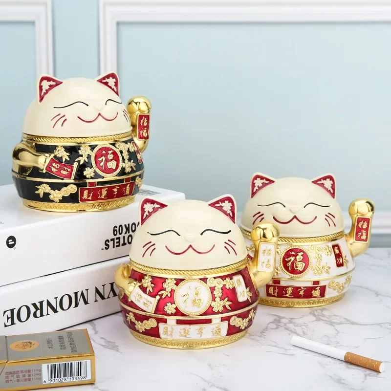 Lucky Cat Tvar fajčiarskeho popolníka s vekom veka veka Fajčenie Cigaret Cigaret AshTray Ash Tray Domovská kancelária Desor Decor Darček