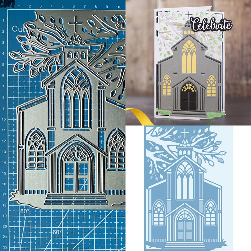 Lucky Goddess Metal Cutting Dies Village Chapel DIY Scrapbooking Photo album dekoratívne reflexné remeslá papierové karty