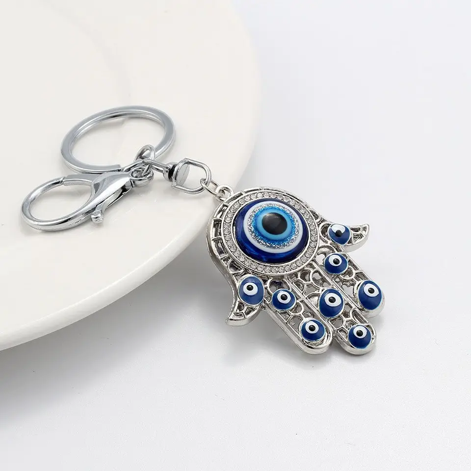 Lucky Palms formuje zlé oči Amulet Lucky Charm Turkish Evil Eye Auto prívesok automobil Kľúčenka Kľúčenky
