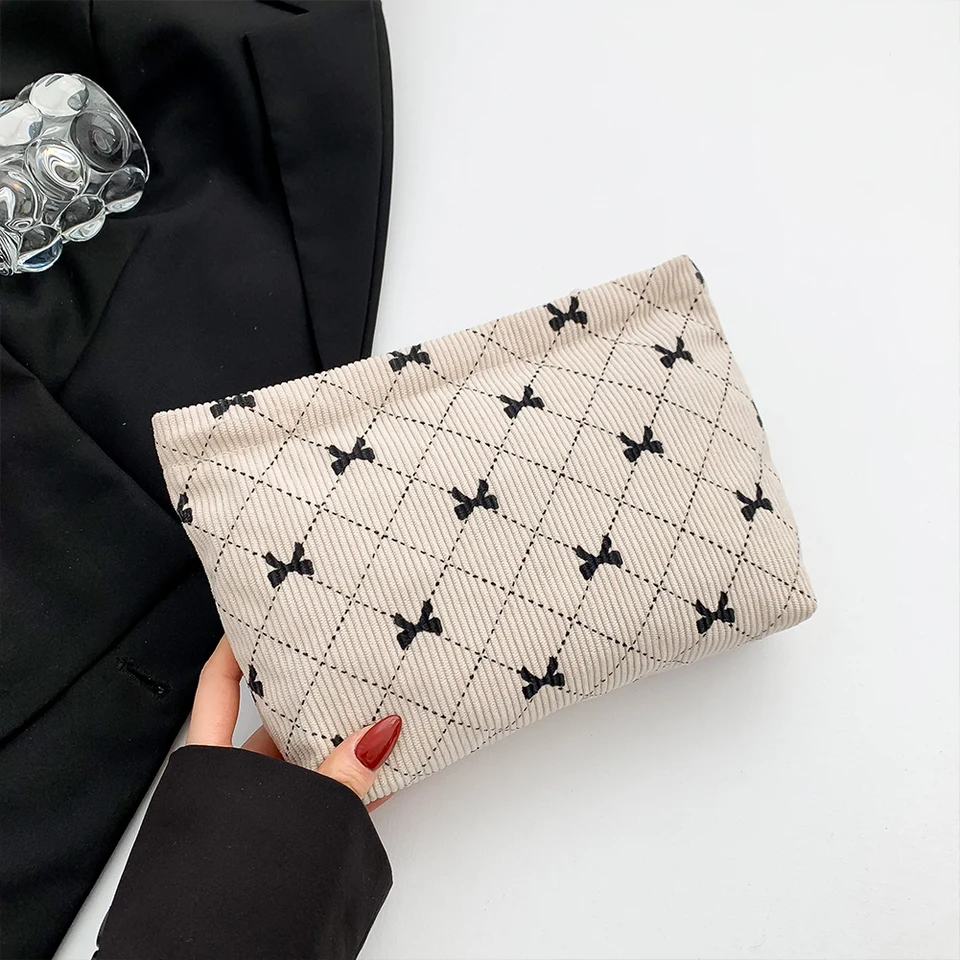 Luku móda kozmetická taška Dámska dámska vysoko kvalitná umývacia taška Corduroy Soft Storage Storage Bag Ladies Veľká kapacita make -upu vrecka