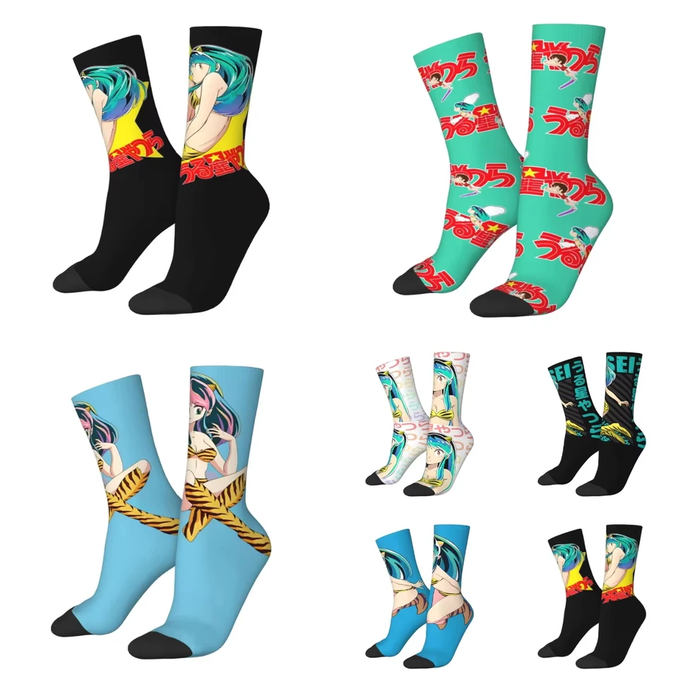 Lum urusei yatsura pančuchy Men ponožky teplé mäkké kawaii ponožky Spring cyklovanie nekĺzavých grafických ponožiek darček
