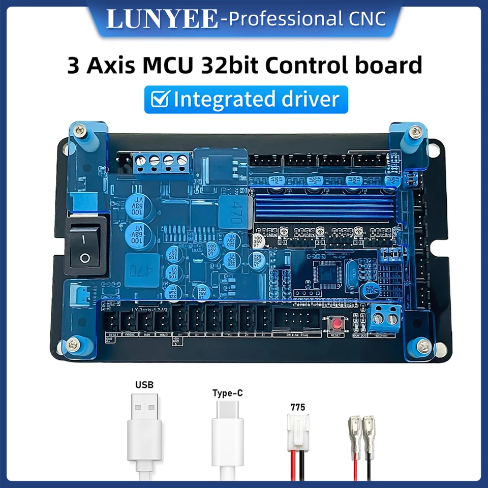 Lunyee GRBL USB port CNC GRAGTION CONTROL RODOVÁ doska, integrovaná doska na ovládacie prvky osi, upgrade CNC CONLECTER GRBL