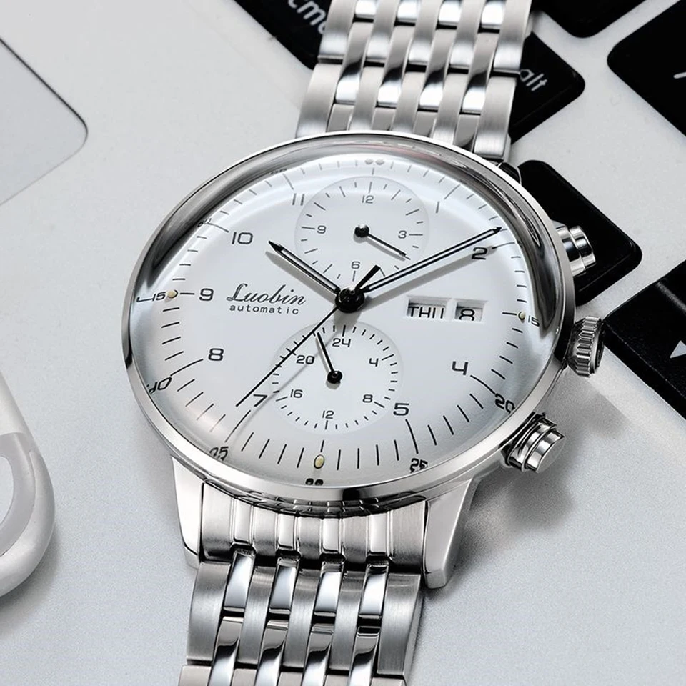 Luobin Automatické hodinky Pánske mechanické hodinky náramkových hodiniek Luxusné 42 mm žiarivé hodinky Relojes para hombre 2021