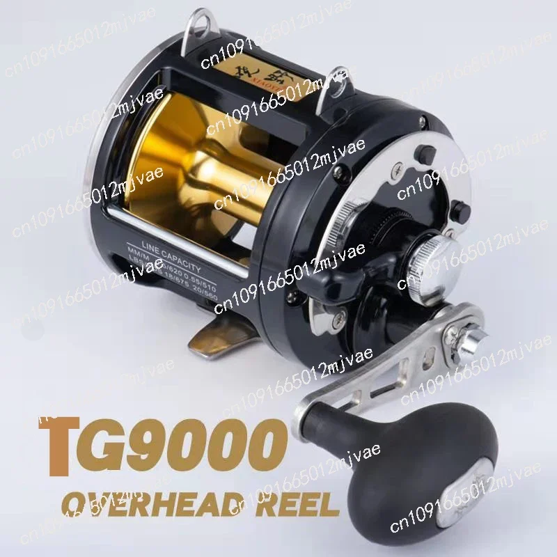 LureKiller Game Reel Trolling Reel Tg9000 24 kgs Drag 8bb Uhlíkové podložky 3,4: 1 0,5 mm-620 m rybársky rybolov oceánových člnov nad hlavou