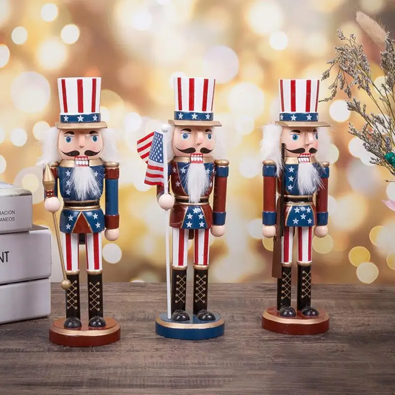 Luskáčik vojak Figurín 25 cm/9.84in Drevená bábka Ornament Ornament Decor Dresent Doplnky Luskáčik dekorácie Darček