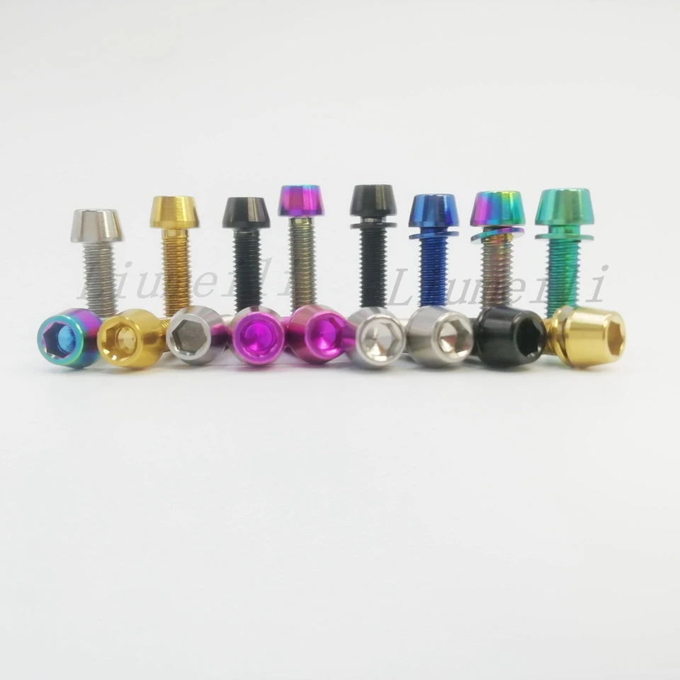 LUUMILI Titanium Ti skrutky M5x16/18/20 mm Allen Key Sugerred Scruts Skrutky pre bicykle Stonky na bicykli Časti GR5