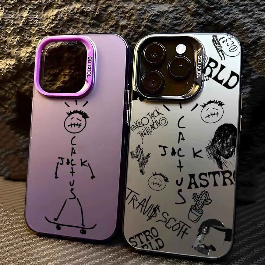 Luxus Travis Scott Cactus Jack Phone pre puzdro pre Oppo A3X A60 A79 A98 A1 A78 A58 A38 A18 A57 A76 A36 A17 A94 A74 A74 A55 4G 5G MATTE